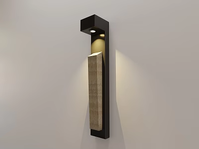 Modern Wall Washer Light With Black Housing And Warm Illumination On Wall 3d model
