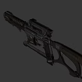 Modern BLACKCELL Assault Rifle With Gray Black Design Tactical Scope And Ventilated Handguard
