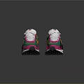 Multicolored Mesh Upper Sneakers With White Laces And Retro Design