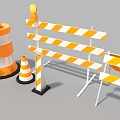 Road construction facilities Traffic safety facilities 3d model