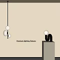 Modern small chandelier table lamp combination 3d model