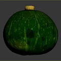 Vibrant Green Pumpkin With Yellow Stem Perfect For Home Decor And Cooking Use