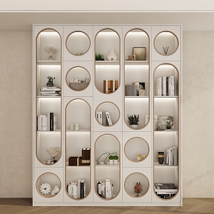 Modern Decorative Cabinet Bookcase 3d model