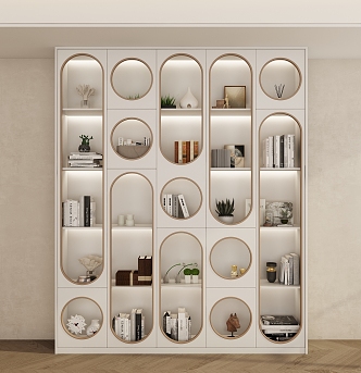 Modern Decorative Cabinet Bookcase 3d model