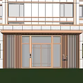 Simple unit entrance gate 3d model