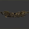 Ornate Gold Floral Hair Accessory With Crystal Tassels And Decorative Gems