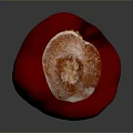 Red Fruit Showing White Mold Growth On Decayed Surface As Household Item