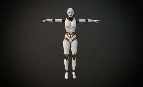 Thalia robot female robot AI robot T-shaped AI robot 3d model