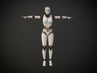 Thalia robot female robot AI robot T-shaped AI robot 3d model