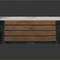 Square Shaped Jacuzzi Furniture With Wooden Frame White Interior Multiple Jets And Control Panel