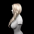 Artistic Female Bust Sculpture With Long Curly Hair And Realistic Upper Body