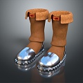 Modern Boots Medium Boots 3d model