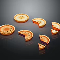 Golden Fruit Pie With Multiple Sliced Pieces On Dark Surface