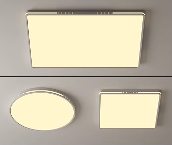 Ceiling light led ceiling light cream wind ceiling light round ceiling light square bedroom ceiling light 3d model