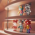 Modern ornaments interstellar bear doll 3d model