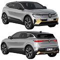Renault SUV Silver Exterior Design Front And Rear Views