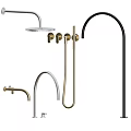 Modern Stylish Faucets With Brass Chrome And Black Finishes For Kitchen Use