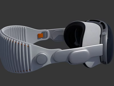 Modern VR Headset Design With Ergonomic Straps And Comfort Adjustment Features 3d model