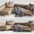 Modern corner sofa multiplayer sofa 3d model