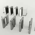 Modern gate access control 3d model