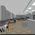 Modern Dessert Shop Bright Interior With Open Layout Glass Display Cases And Fresh Desserts