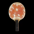 Two Table Tennis Paddles With Orange White Marbled Surface And Dark Handles As Sport Equipment