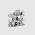 Decorative Ornament Set With Marble Accessories Books Photo Frames Vases And Candle Holders