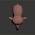 Cute Pink Elephant Toy Figure With Smooth Texture As Decorative