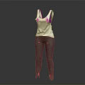 Stylish White Tank Top With Dark Skinny Pants Casual Fashion Outfit Look