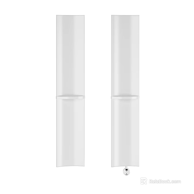Efficient Sleek White Vertical Radiators With Modern Design For Home Heating 3d model 