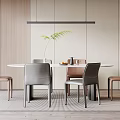 Modern Dining Table Chair Combination Dining Table Chair 3d model