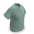 Light Green Short Sleeve T Shirt With Round Neck Casual Comfortable Design