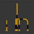 Yellow Black Safety Fences With Various Structures For Traffic Control And Protection