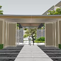 Modern Garden Landscape Design With Green Rooftops Open Spaces And Pathways