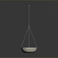 Hanging Metal Basket With Household Items For Home Storage And Decor