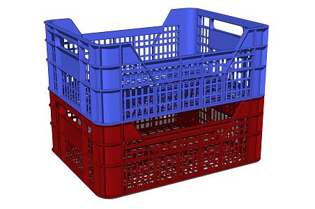 Modern Storage Basket Supermarket Vegetable Basket Plastic Basket 3d model