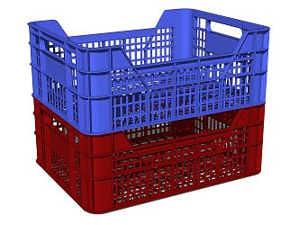 Modern Storage Basket Supermarket Vegetable Basket Plastic Basket 3d model