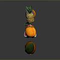 Fresh Assorted Fruits Including Apple Banana Orange Strawberry Pineapple Watermelon And Avocado On Reflective Surface