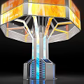 Modern Pillar Science and Technology Tree 3d model