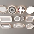 Modern Ceiling Lights With Various Shapes And Stylish Designs For Home Lighting 3d model