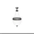 Elegant Crystal Chandelier Featuring Intricate Design and 750mm 350mm Dimensions