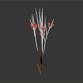 3D Rendering of Organ and Hair Structure with Vascular Roots Fibrous Strands and Red Cells