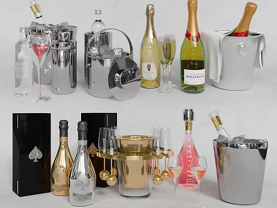 Modern Wine Champagne 3d model