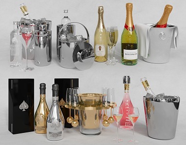 Modern Wine Champagne 3d model