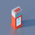 Red Daily Pill Organizer With Multiple Small Compartments Practical Design
