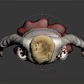 3D Anime Character Model With Blonde Hair White Sweater Red Plaid Skirt And White Shoes