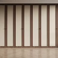 Modern Wardrobe Interior Design With Wooden Frame Sliding Doors And Light Panels