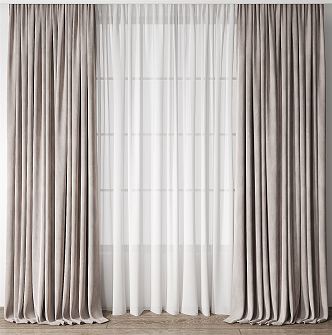 Modern Curtains 3d model