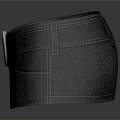 Stylish Black Denim Belt With Metal Buckle For Daily Casual Wear