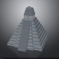 Ancient Stepped Pyramid Structure With Layered Stone Platforms And Top Entrance